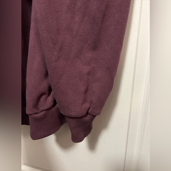 American Eagle Oversized full Zip Hoodie women’s XS jegging fit burgundy purple - Picture 14 of 14